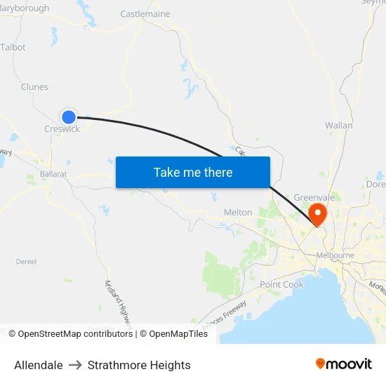 Allendale to Strathmore Heights map