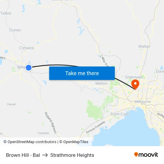 Brown Hill - Bal to Strathmore Heights map
