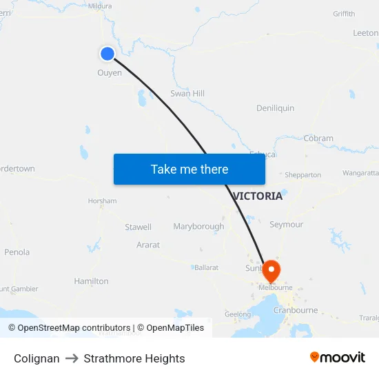 Colignan to Strathmore Heights map