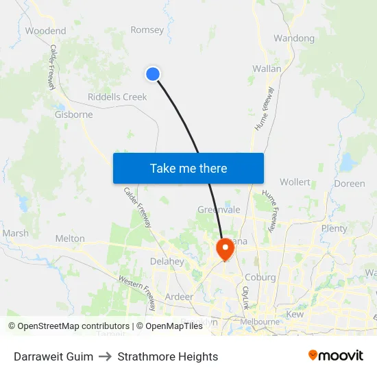Darraweit Guim to Strathmore Heights map