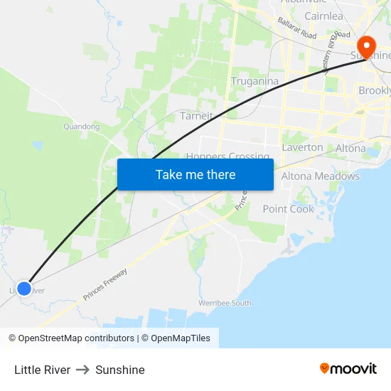 Little River to Sunshine map