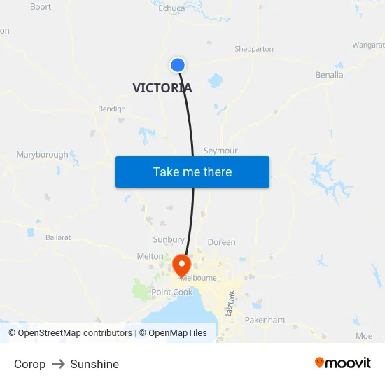 Corop to Sunshine map