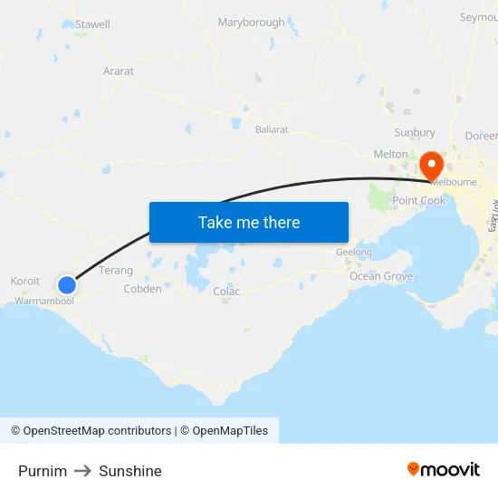 Purnim to Sunshine map