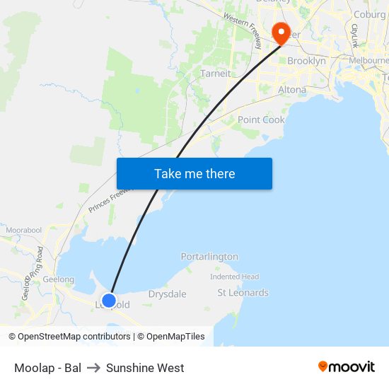 Moolap - Bal to Sunshine West map