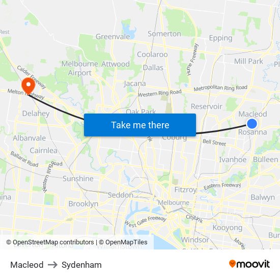 Macleod to Sydenham map