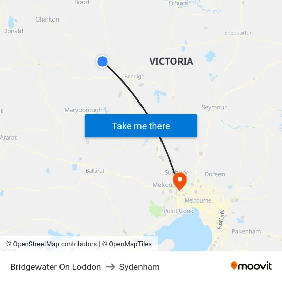 Bridgewater On Loddon to Sydenham map