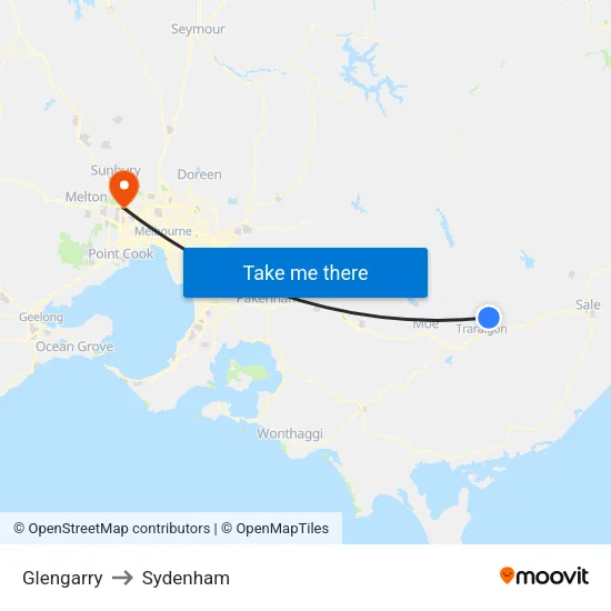 Glengarry to Sydenham map