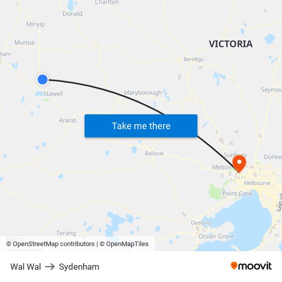 Wal Wal to Sydenham map