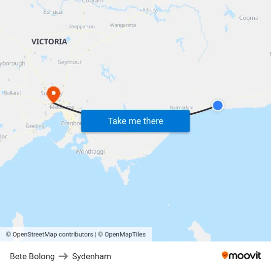 Bete Bolong to Sydenham map