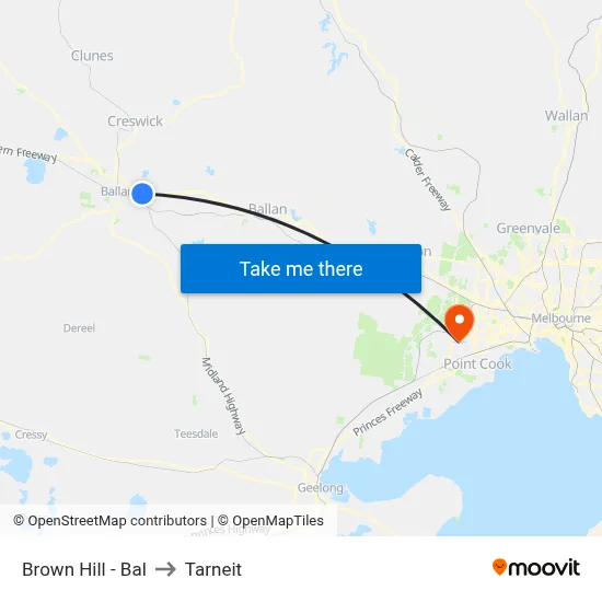 Brown Hill - Bal to Tarneit map