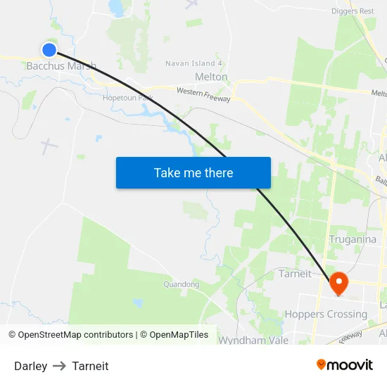 Darley to Tarneit map