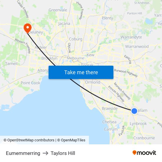 Eumemmerring to Taylors Hill map