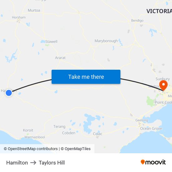 Hamilton to Taylors Hill map