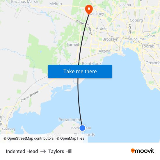 Indented Head to Taylors Hill map