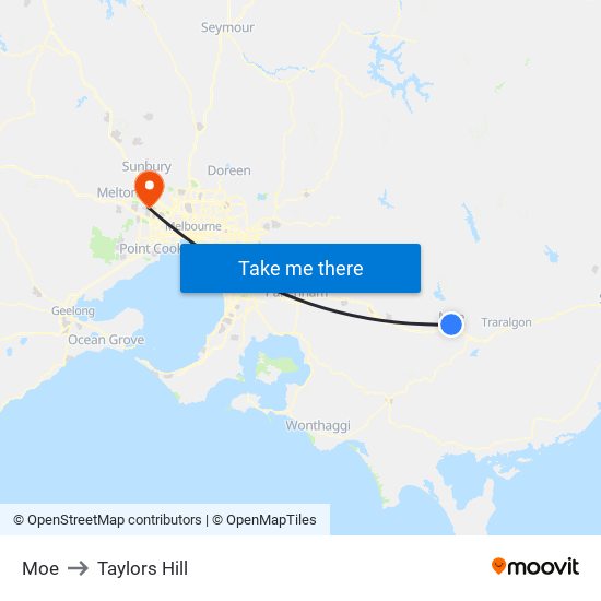 Moe to Taylors Hill map