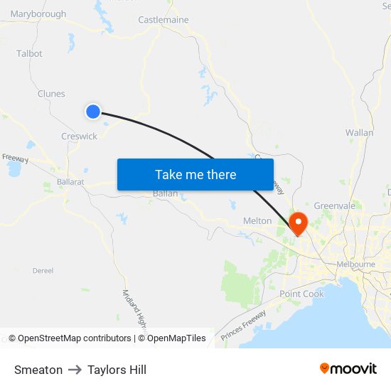 Smeaton to Taylors Hill map