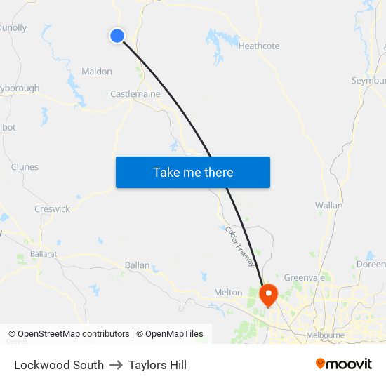 Lockwood South to Taylors Hill map