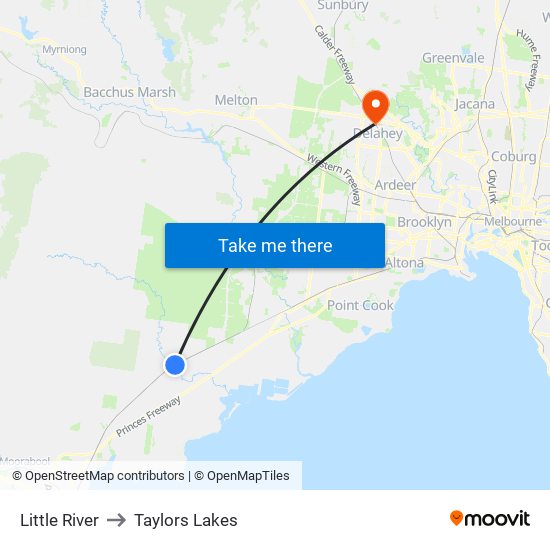 Little River to Taylors Lakes map