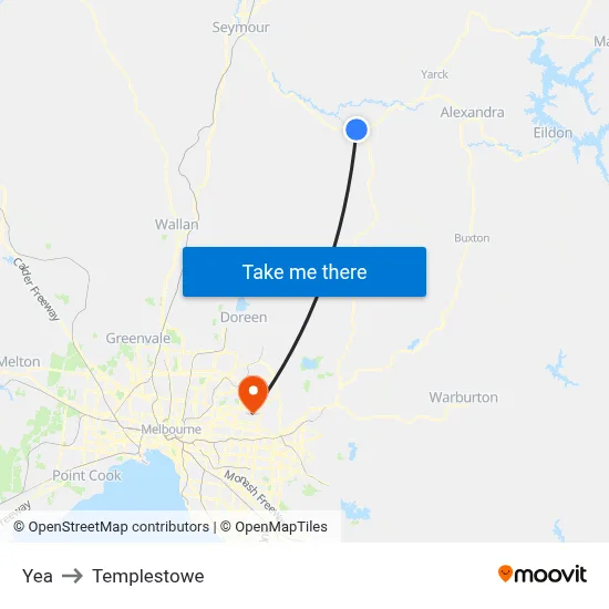 Yea to Templestowe map