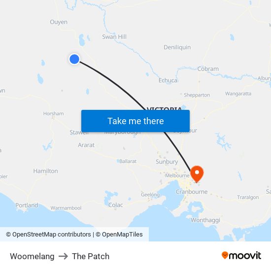 Woomelang to The Patch map