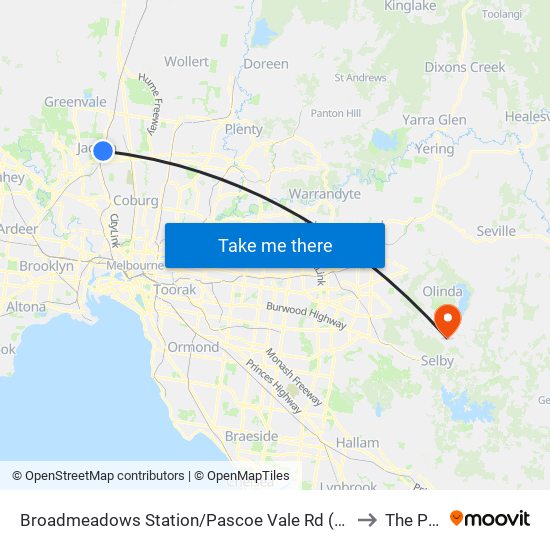 Broadmeadows Station/Pascoe Vale Rd (Broadmeadows) to The Patch map