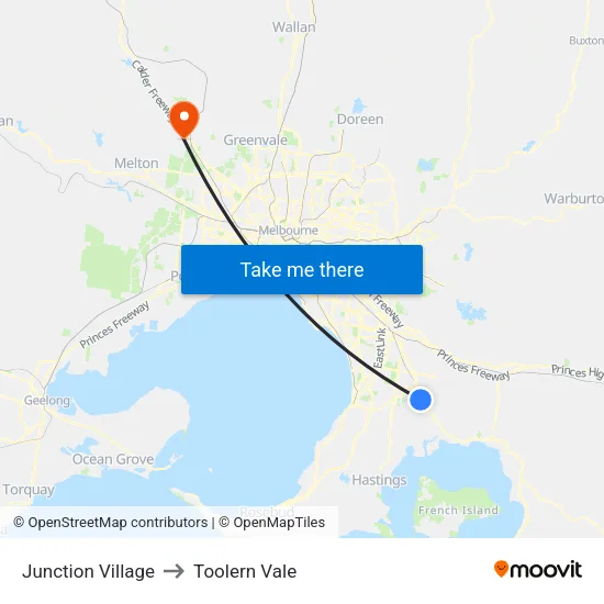 Junction Village to Toolern Vale map