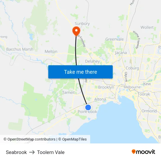Seabrook to Toolern Vale map