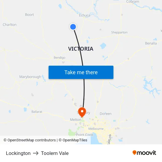 Lockington to Toolern Vale map