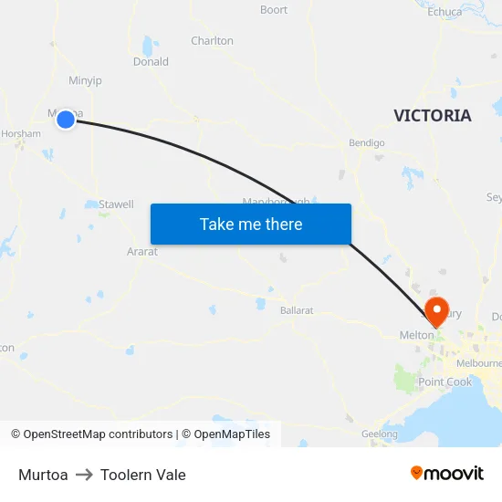 Murtoa to Toolern Vale map