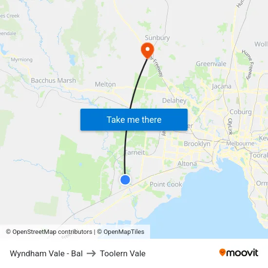 Wyndham Vale - Bal to Toolern Vale map