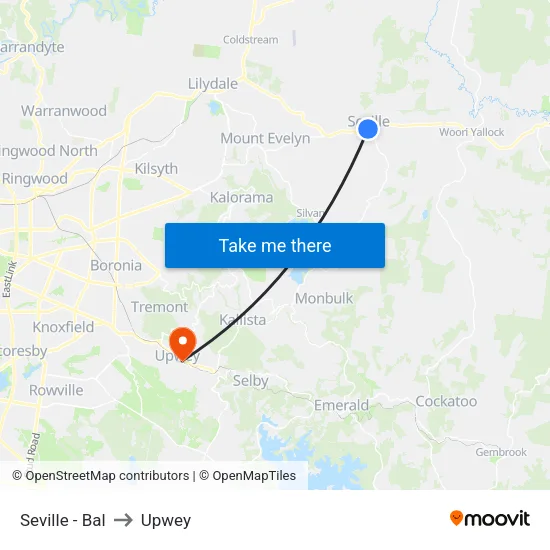 Seville - Bal to Upwey map