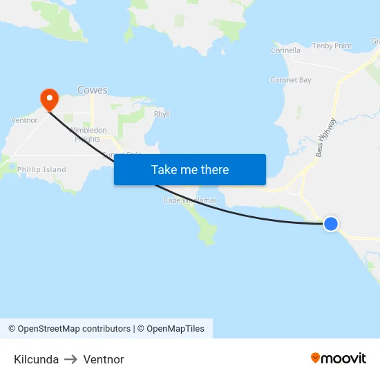 Kilcunda to Ventnor map