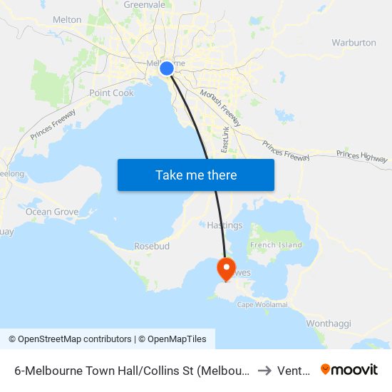 6-Melbourne Town Hall/Collins St (Melbourne City) to Ventnor map