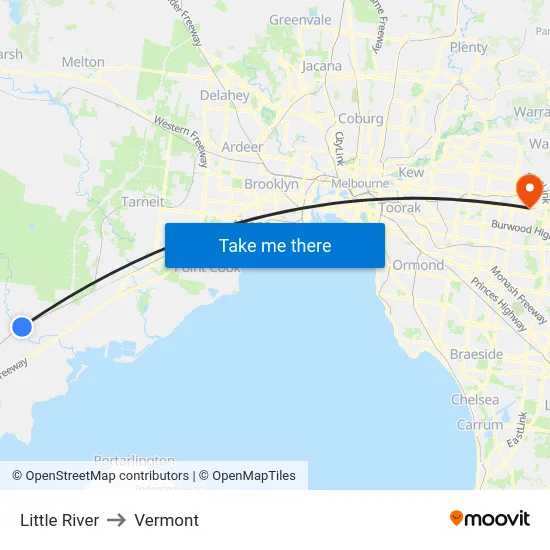 Little River to Vermont map