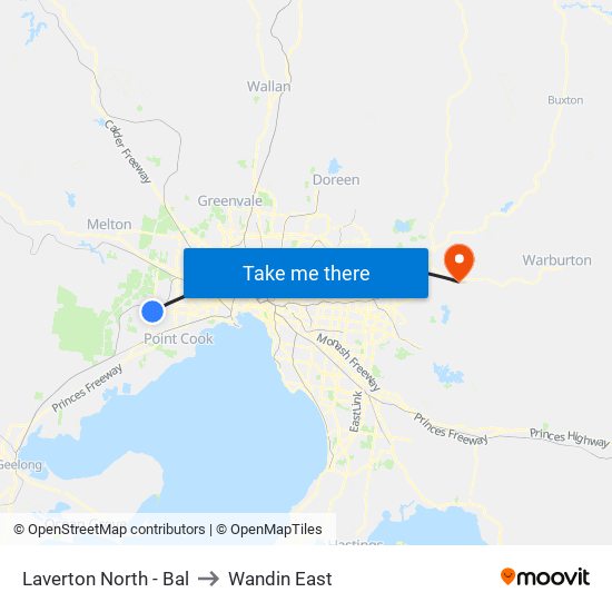 Laverton North - Bal to Wandin East map