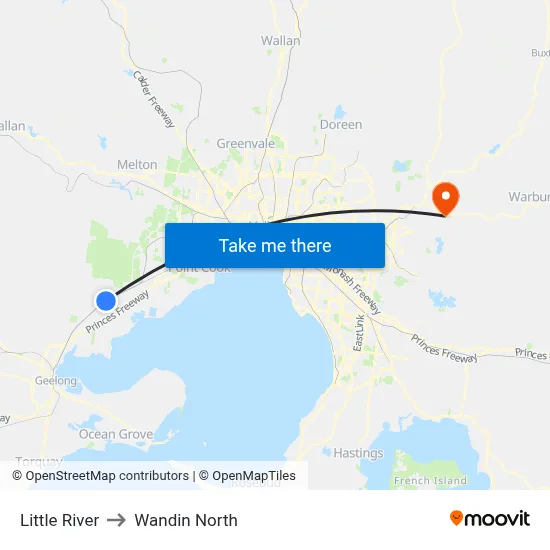 Little River to Wandin North map