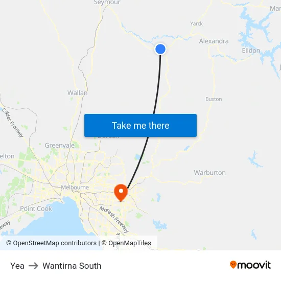 Yea to Wantirna South map