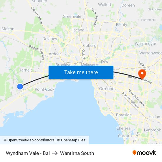 Wyndham Vale - Bal to Wantirna South map