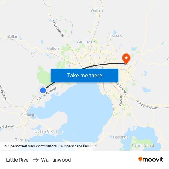 Little River to Warranwood map