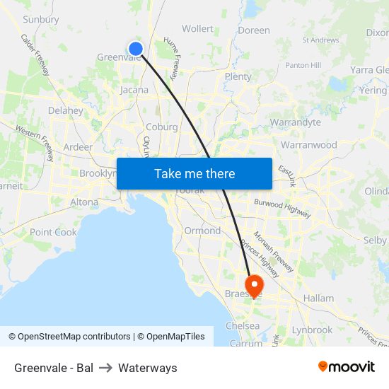 Greenvale - Bal to Waterways map