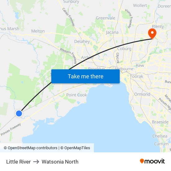 Little River to Watsonia North map