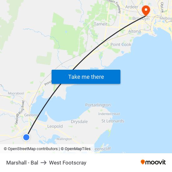 Marshall - Bal to West Footscray map