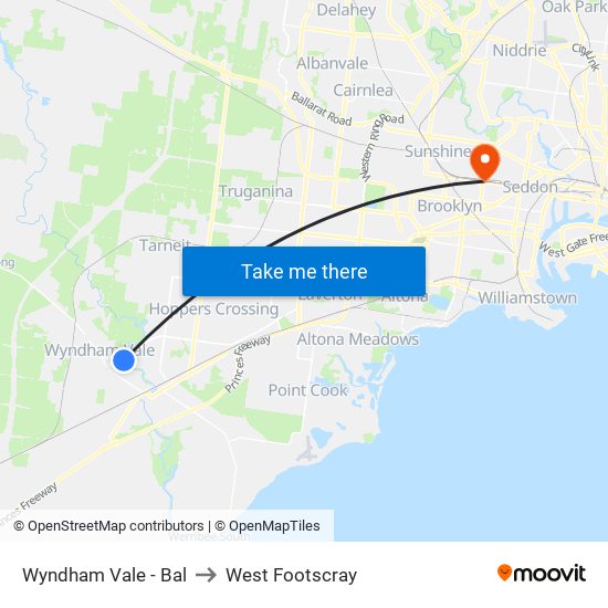 Wyndham Vale - Bal to West Footscray map