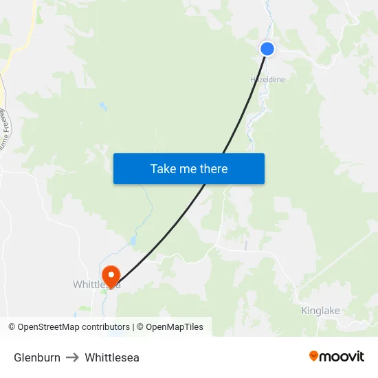 Glenburn to Whittlesea map