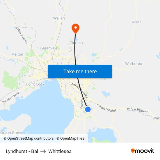 Lyndhurst - Bal to Whittlesea map