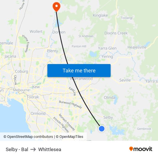 Selby - Bal to Whittlesea map