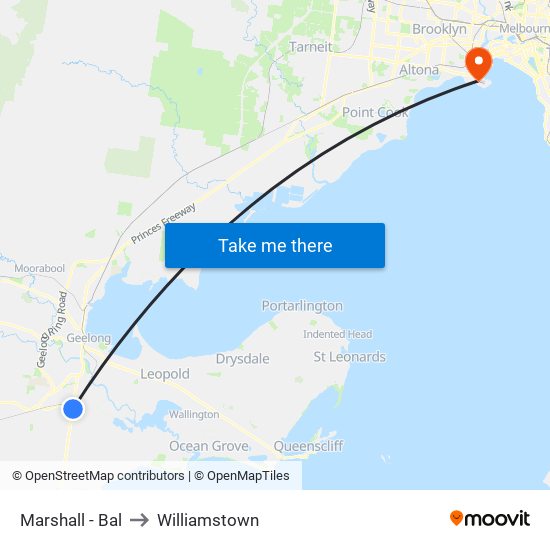 Marshall - Bal to Williamstown map