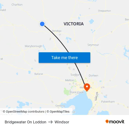 Bridgewater On Loddon to Windsor map