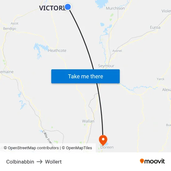 Colbinabbin to Wollert map