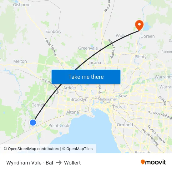 Wyndham Vale - Bal to Wollert map